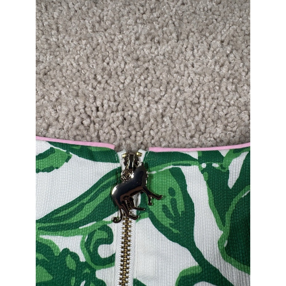 Lilly Pulitzer Mila Stretch Shift Dress Size 8 Fiddle Leaf Green Escape Plan - Picture 5 of 8